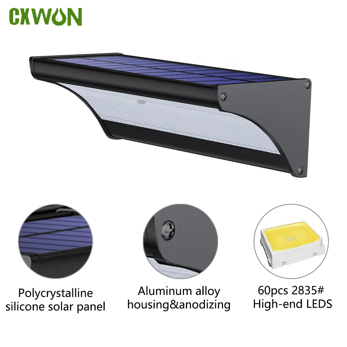 Smart Garden Solar Lights - 60/48Led zewnętrzna lampa ścienna na energię