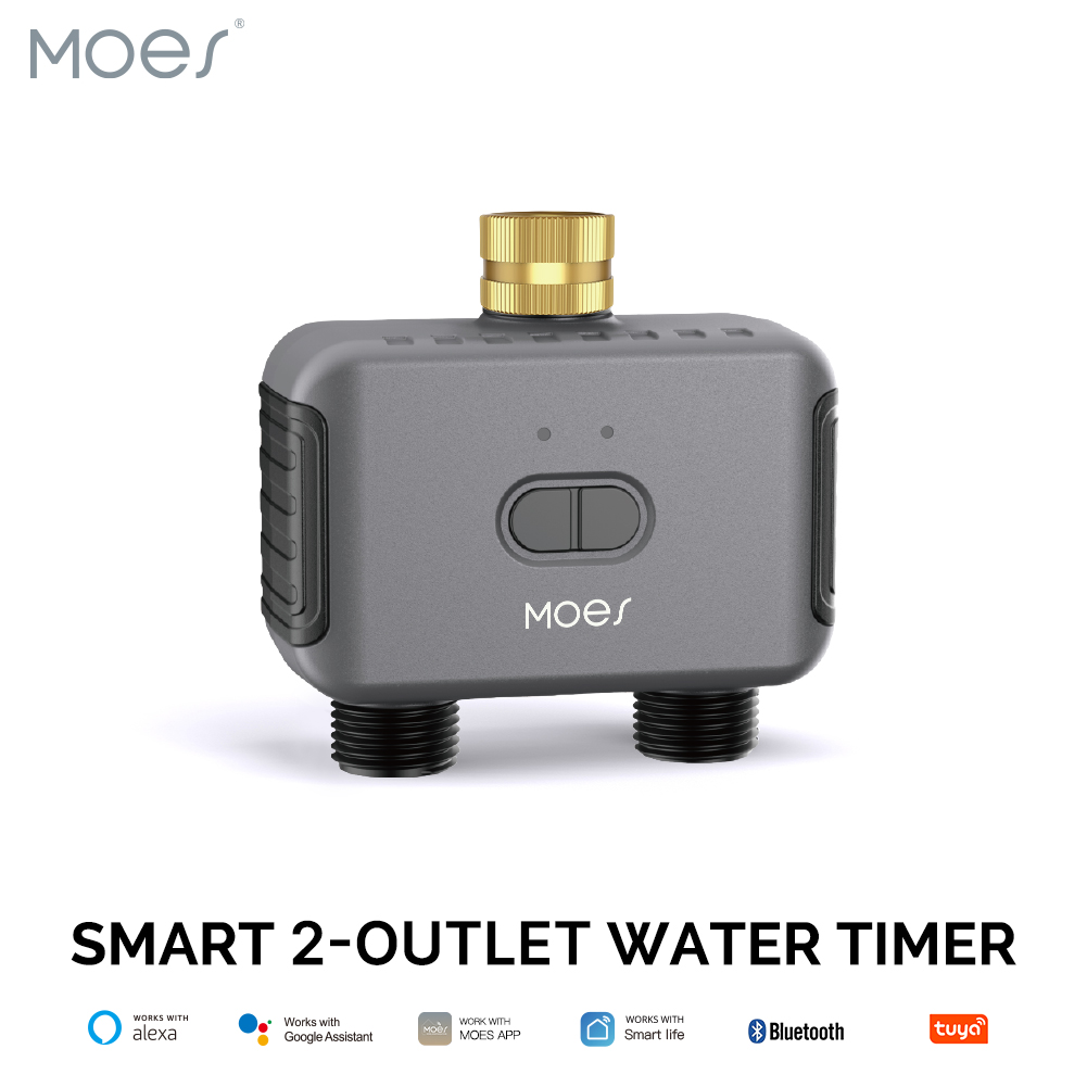 Smart Garden Tap Timer - MOES Bluetooth Smart 2-drogowy zawór wodny,